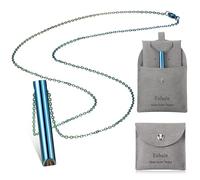Fiada Collier de respiration pour soulager l'anxiété et le stress, sac à bijoux pour Noël, relaxation et méditation