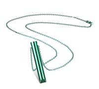 Fiada Collier de Soulagement d'Anxiété, Collier de Respiration Consciente en Acier Inoxydable Collier d'Exercices de Respiration Profonde Portable pour Méditation Anti-Stress Relaxation (Vert)