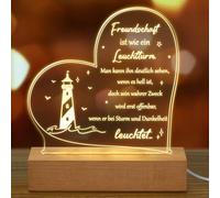 Fiada Lampe LED Veilleuse Acrylique Cadeaux Inspirants De Remerciement Cadeau D'adieu Remise De Diplôme Petite Amie Anniversaire Amitié (Freundschaft)