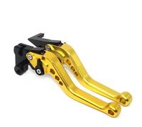 Fiakaon Levier de poignée Convient pour Vespa GT 125/200 GTS 125ie 300ie Super GTS 250/ABS GTS 300 GTS250 GTS300 Levier d'embrayage de Frein réglable CNC(Gold)