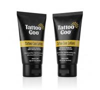 FIALDETEC Tattoo Goo Lot de 2 crèmes de soin pour tatouage 60 ml chacun - Lotion de tatouage pour nouveaux et anciens tatouages - Rafraîchissement des couleurs, guérison rapide, soin naturel du