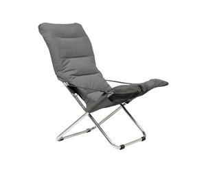 Fiam Chaise longue Fiesta Soft Tissu anthracite-structure en aluminium