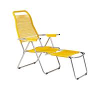 Fiam Chaise longue Spaghetti avec repose-pieds Jaune