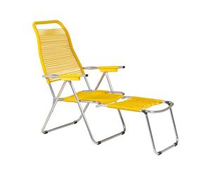 Fiam Chaise longue Spaghetti avec repose-pieds Jaune