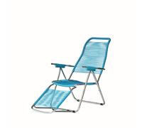 Fiam Chaise longue Spaghetti - pétrole - aluminium