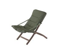 fiam LINDA SOFT - Fauteuil de jardin structure en bois de hêtre couleur noyer et matelas relax (SAGE GREEN)