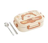 Fiambreras A Prueba De Fugas - Fiambreras De Acero Inoxidable | Caja benttos De Fácil Apertura | Cajas De Bocadillos De Metal Portátiles | Compartimento Doble A Prueba De Fugas, Picnic, Acampada