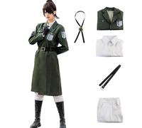 Fiamll Costume de cosplay Eren Chasseur - Veste de cosplay Anime AOT - Uniforme survey - Uniforme pour Halloween, carnaval et fête - Adulte - Taille XL
