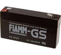Fiamm PB-6-1,2-4,8 FG10121 Batterie au plomb 6 V 1.2 Ah plomb (AGM) (l x H x P) 97 x 58 x 54 mm cosses plates 4,8 mm sans