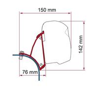 Fiamma F43/F45 adaptateur VW T5/T6 Transporter Multivan Lift Roof - Black