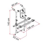 Fiamma Porte-vélos Pour 2 Vélos Vivaro-trafic-talento