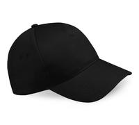 FIANA FASHIONS Casquette de baseball unisexe à 5 panneaux pré-courbée unie réglable pour adultes, Noir , Taille unique