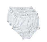 FIANA FASHIONS Lot de 3 culottes en coton doux sans couture pour femme, blanc, 48-50
