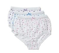FIANA FASHIONS Lot de 3 culottes en coton doux sans couture pour femme, blanc floral, 52-54