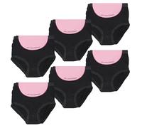 FIANA FASHIONS Lot de 6 culottes taille haute en coton doux pour femme - Grande taille - Coupe confortable, Noir , 56-58