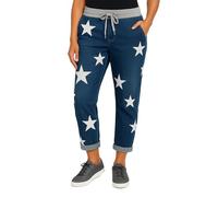 FIANA FASHIONS Pantalon italien extensible magique pour femme, confortable, élégant et polyvalent avec cordon de serrage décontracté pour l'été Lagenlook (le design et les couleurs peuvent varier