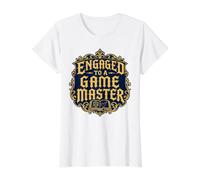 Fiancé à Une fiancée mariée de RPG de Table de maître de Jeu T-Shirt Graphique avec Valeur, Femme, Blanc, M