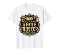 Fiancé à Une fiancée mariée de RPG de Table de maître de Jeu T-Shirt Graphique avec Valeur, Homme, Blanc, XL