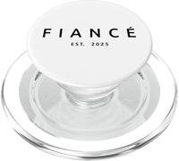 Fiancé Est. 2025 Futur Mari fiancé, fiancé de fiançailles PopSockets PopGrip pour MagSafe