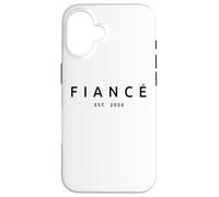 Fiancé Est. 2026, fiançailles fiancées du Futur Mari Coque pour iPhone 16