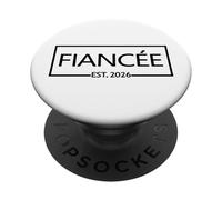 Fiancée Est. 2026, fiançailles, Future épouse fiancée PopSockets PopGrip Adhésif