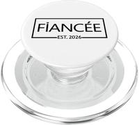 Fiancée Est. 2026, fiançailles, Future épouse, fiancée PopSockets PopGrip pour MagSafe