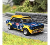 Fiat 131 Abarth N5 Olio, San Remo 1977, Bleu et Jaune - Brekina 22658 - HO 1/87