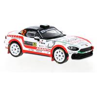 Voiture Miniature de Collection - IXO 1/43 - FIAT Abarth 124 RGT - Blanc / Rouge / Vert