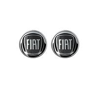 Fiat 21226 Autocollant 3D Officiel Logo Noir 12 mm, 2 Pièces