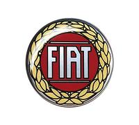 Fiat 21242 Autocollant 3D Logo Vintage Rouge Officiel, Diamètre 48 mm