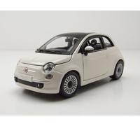 Fiat 500 2007 Voiture Modèle 1:24 Blanc Bburago Die-Cast (Métal) Avec OVP