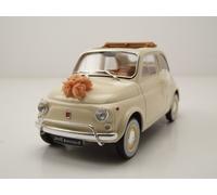 Fiat 500 L 1968 Crème Cadeau De Mariage Modèle Réduit 1:18 Norev