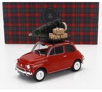 FIAT 500 L 1968 Voiture rouge sapin de Noël Santa red car - 1/18 NOREV 187779
