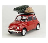 Norev Voiture Fiat 500 L 1968 rouge avec sapin sur galerie 1/18 187779