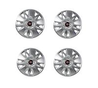 Fiat Ducato 1374086080 Lot de 4 enjoliveurs d’origine 15 " avec emblème rouge - Type 250