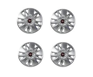 Fiat Ducato 1374086080 Lot de 4 enjoliveurs d’origine 15 " avec emblème rouge - Type 250