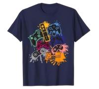 FIATI00P Control All The Things Video Game Controller T-Shirt Dark Blue