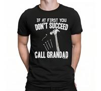 FIATI00P If You Dont Succeed Call Grandad T-Shirt Mens Funny Gift Grandfather Fathers Day