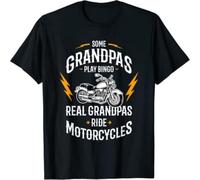 FIATI00P Mens Some Grandpas Play Bingo Real Grandpas Ride Motorcycles T-Shirt