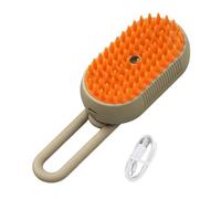 Fiauli Brosse à vapeur 3 en 1 pour animaux de compagnie - Outil de soin 3 en 1 avec spray antistatique - Peigne anti-humidité - Alimenté par USB - Facile à nettoyer - Cheveux portables B