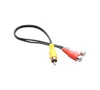 Fiauli Câble Audio RCA Splitter Haute fidélité 2 mâle à 1 Femelle Y Copper Core blindé pour la Transmission sans Bruit Compatible avec Les amplificateurs DVD Players 1Male à 2Female