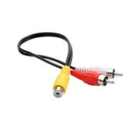 Fiauli Câble Audio RCA Splitter Haute fidélité 2 mâle à 1 Femelle Y Copper Core blindé pour la Transmission sans Bruit Compatible avec Les amplificateurs DVD Players 1female à 2male