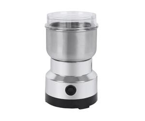 Fiauli Couvercle Transparent Moulin à café électrique Mini épice avec Conception compacte pour opération à Une Main Grains idéaux Herbes Riz UE