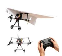 Fiauli Kit d'avion en papier RC avec stabilisateur gyroscopique, kit de moteur d'avion en papier avec deux hélices, projet de vol pliable et léger pour débutants