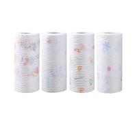 Fiauli Porte-serviettes en papier 130 feuilles/cuisine en rouleau Nettoyage réutilisable Essuyer ménage Rouleaux perforés Taille compacte pour un usage quotidien Facile à déchirer Multicolore A