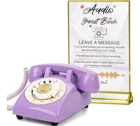 FiayaCom Livre d'or audio de mariage, préservez vos occasions spéciales, messages audio personnalisés, pour mariage, fête, confession (blanc + panneau)