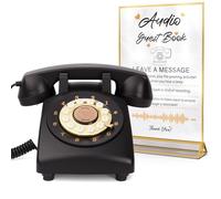 FiayaCom Livre d'or audio de mariage, préservez vos occasions spéciales, messages audio personnalisés, pour mariage, fête, confession (noir + panneau)