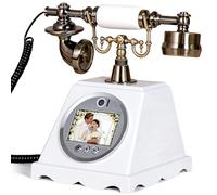 FiayaCom Livre d'or vidéo audio de mariage, livre d'or vidéo HD 1080p, préserve vos occasions spéciales, idéal pour fête prénuptiale, anniversaire, remise de diplôme, fête prénatale (blanc rétro)