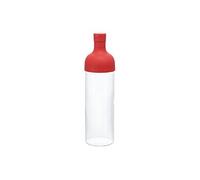 Hario Bouteille en Verre avec Filtre à Thé Amovible FIB-75R - 750 ML - Spécial Thé Glacé - Rouge