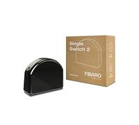 FIBARO Interrupteur à relais 2/Z-Wave Plus à interrupteur unique, déclencheur marche-arrêt sans fil, FGS-213, noir